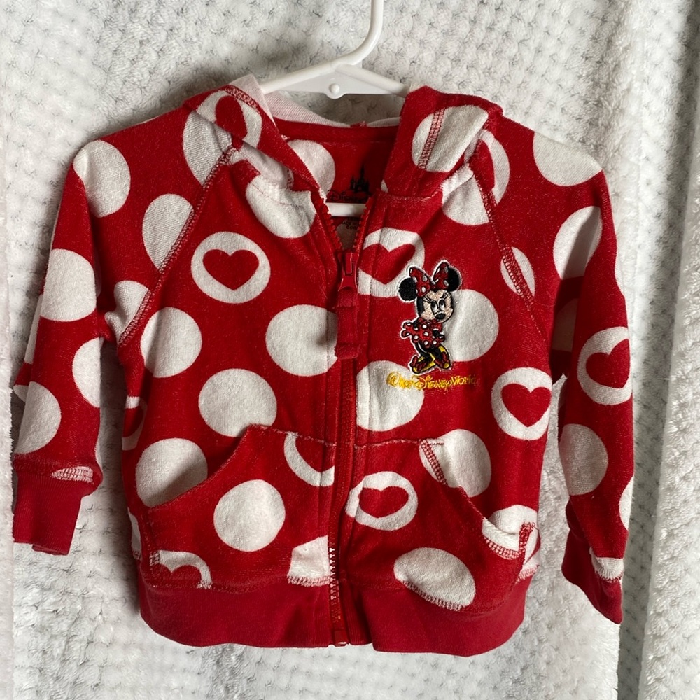 Disney Parks Terry cloth Minnie Mouse hoodie jacket